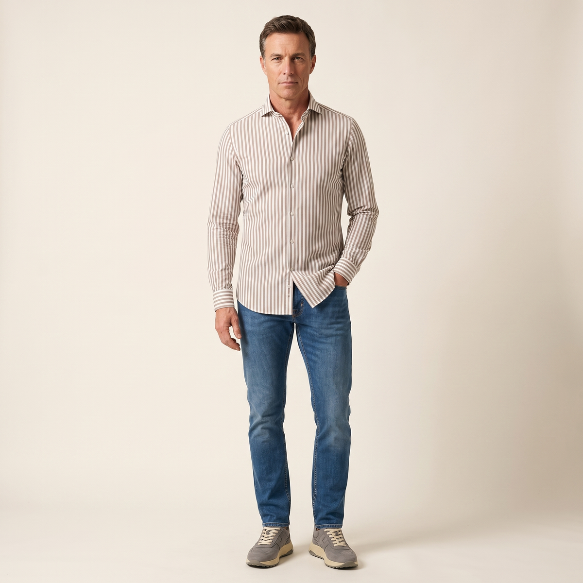Gentiluomo Maldini Fashion Fit Overhemd Navy
