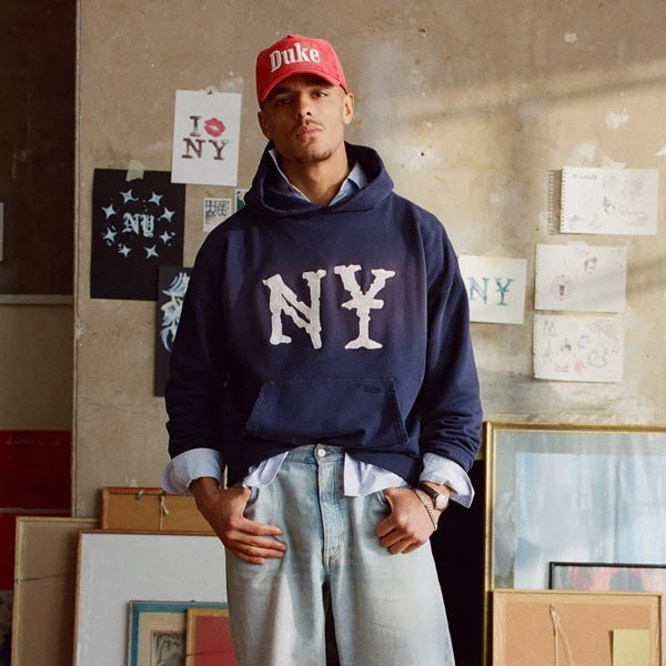 Duke + Dexter NY Embroidered Hoodie Navy