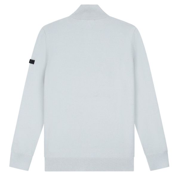 Malelions Knitted Quarter Zip Sweater Grijs