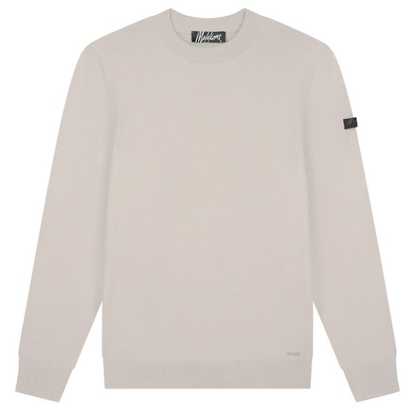 Malelions Knitted Sweater Beige
