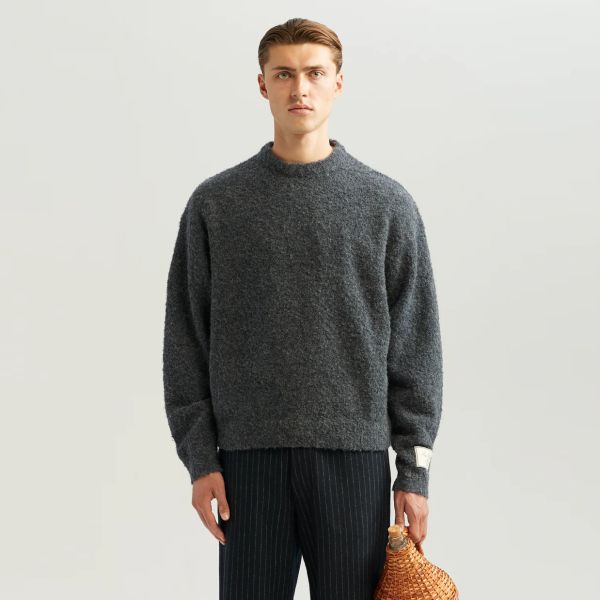 ANGE Projects Boucle Knit Sweater Grijs