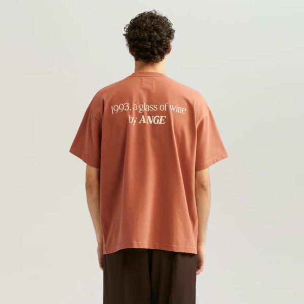 ANGE Projects Glass Of Wine T-shirt Rood