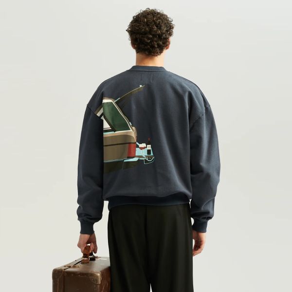 ANGE Projects Wine Drive Sweater Navy
