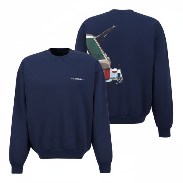ANGE Projects Wine Drive Sweater Navy