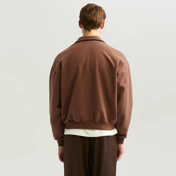 ANGE Projects Zipped Roll Neck Sweater Bruin