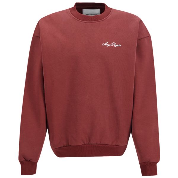 Ange Projects Script Logo Sweater Bordeaux