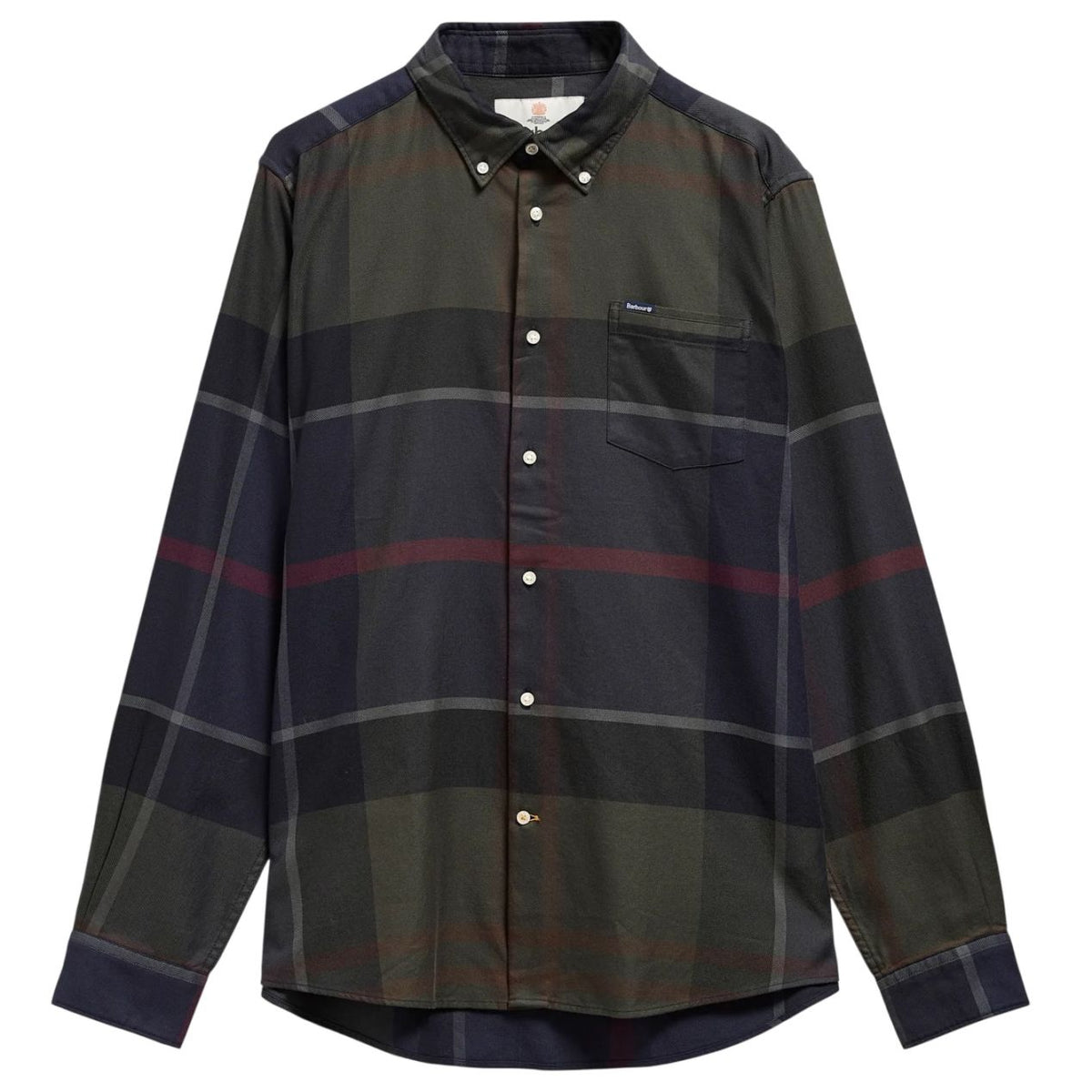 Barbour Dunoon Tartan Tailored Overhemd Navy/Donker Groen