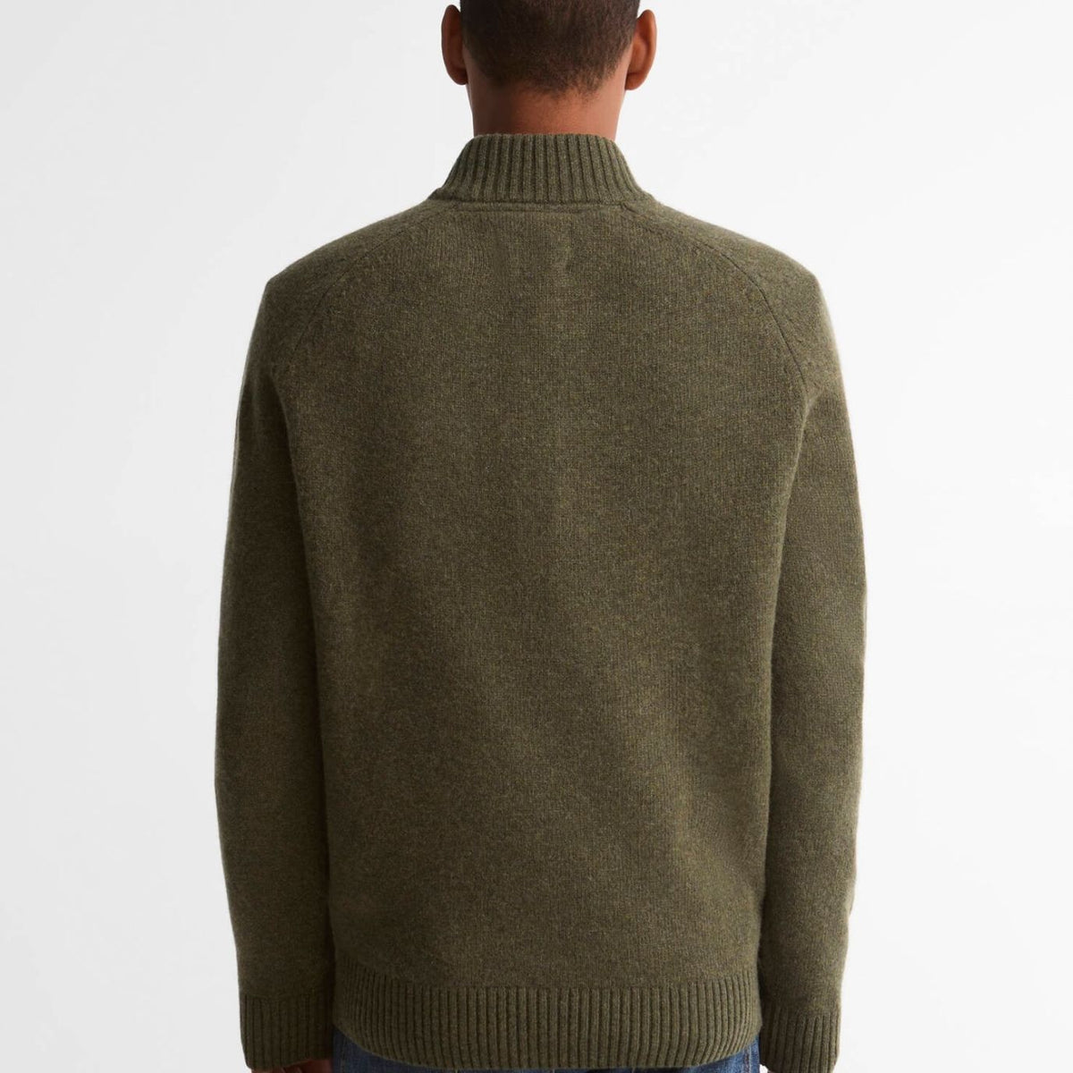 Barbour Newtown Half Zip Knitted Sweater Donker Groen