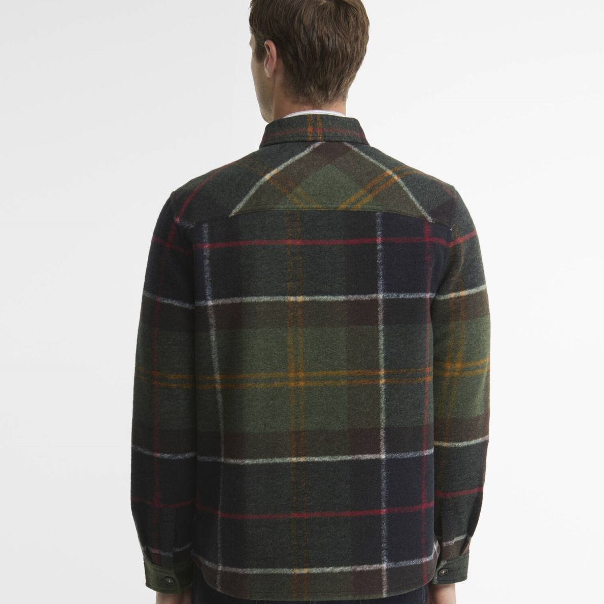 Barbour Woodlane Brushed Check Overshirt Donker Groen
