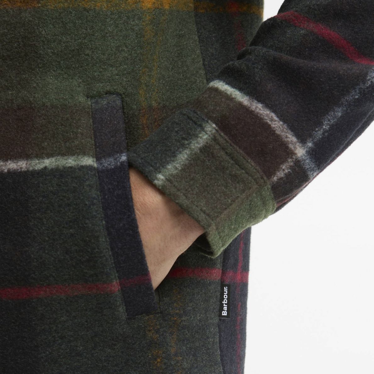 Barbour Woodlane Brushed Check Overshirt Donker Groen