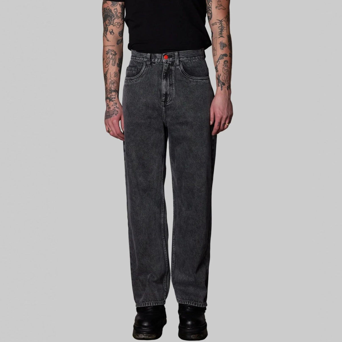 BeWider Super Loose Jeans Zwart