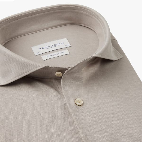 Profuomo Slim Fit Overhemd Beige