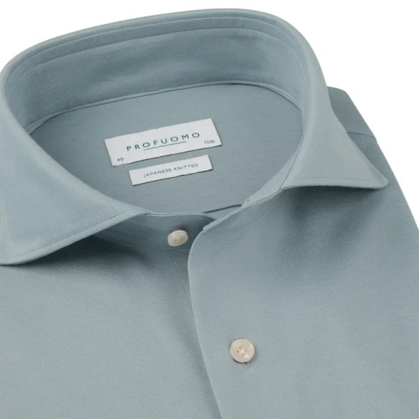 Profuomo Knitted Overhemd Blauw