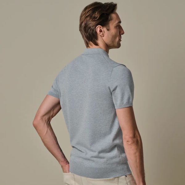 Profuomo Luxury Basic Polo Blauw