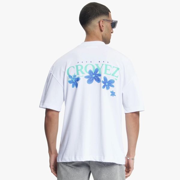 Croyez Botanique T-shirt Wit/Blauw