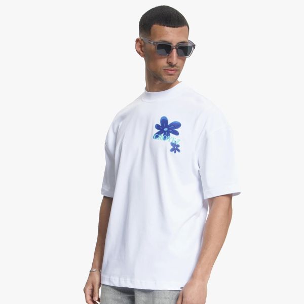 Croyez Botanique T-shirt Wit/Blauw