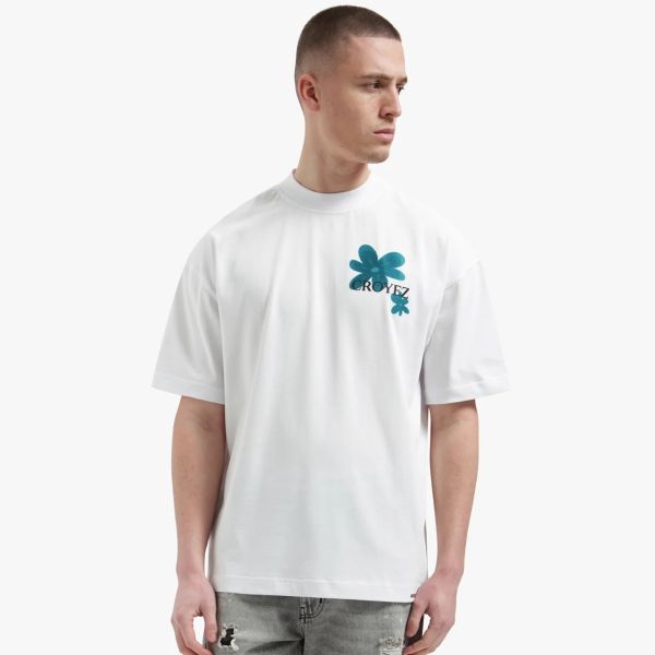 Croyez Botanique T-shirt Wit/Blauw