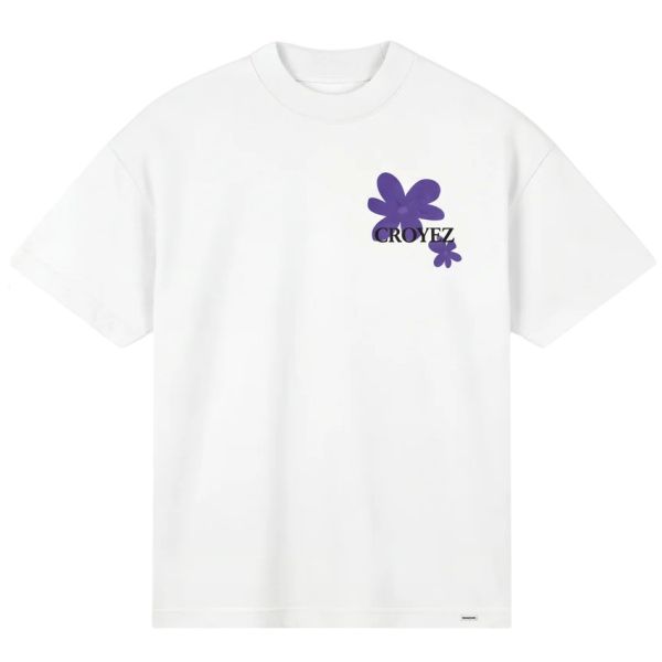 Croyez Botanique T-shirt Wit/Paars