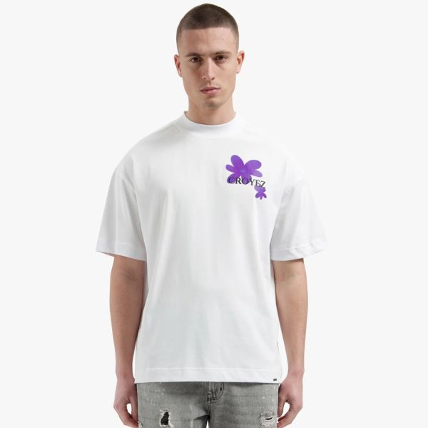 Croyez Botanique T-shirt Wit/Paars