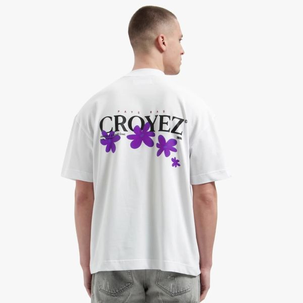 Croyez Botanique T-shirt Wit/Paars