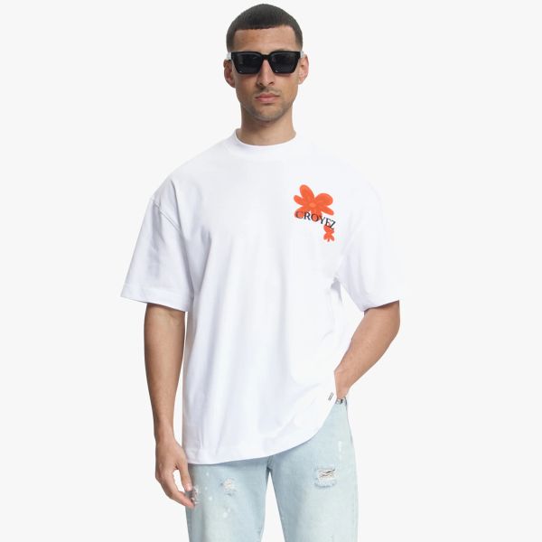 Croyez Botanique T-shirt Wit/Oranje