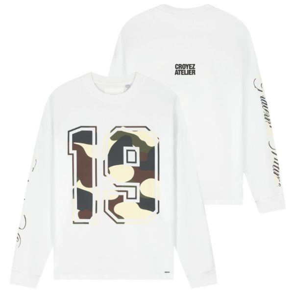 Croyez Camo Longsleeve T-shirt Wit
