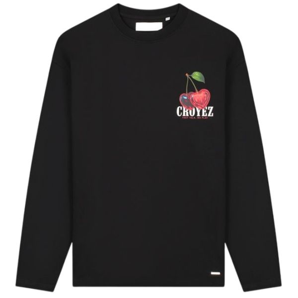 Croyez Cerise D'Amour Longsleeve T-shirt Zwart
