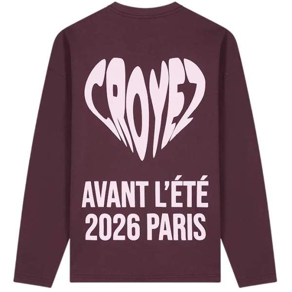 Croyez Classique Longsleeve T-shirt Bordeaux