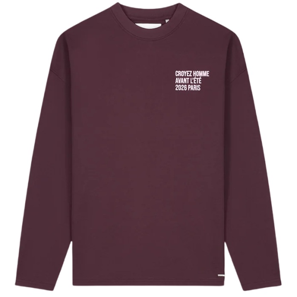 Croyez Classique Longsleeve T-shirt Bordeaux