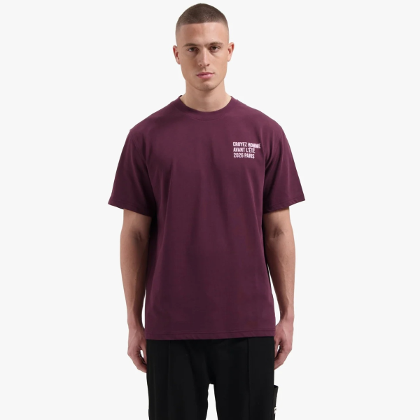 Croyez Classique T-shirt Bordeaux