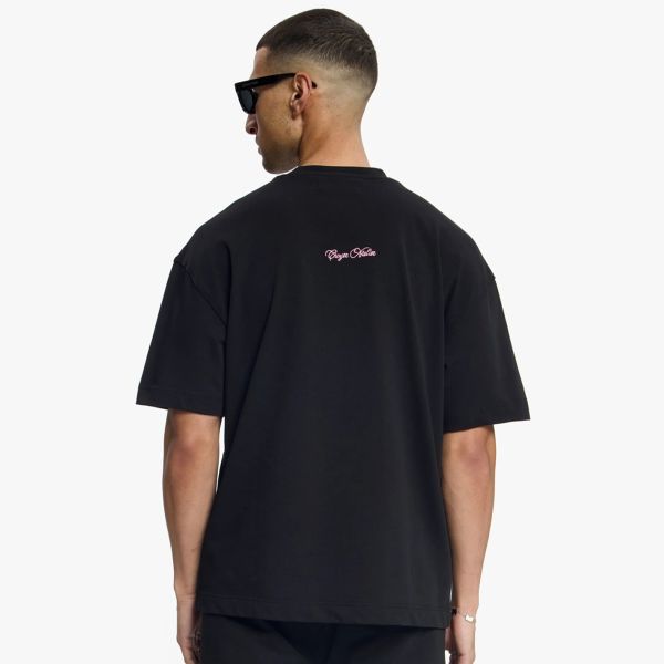 Croyez Contour De La Fleur T-shirt Zwart