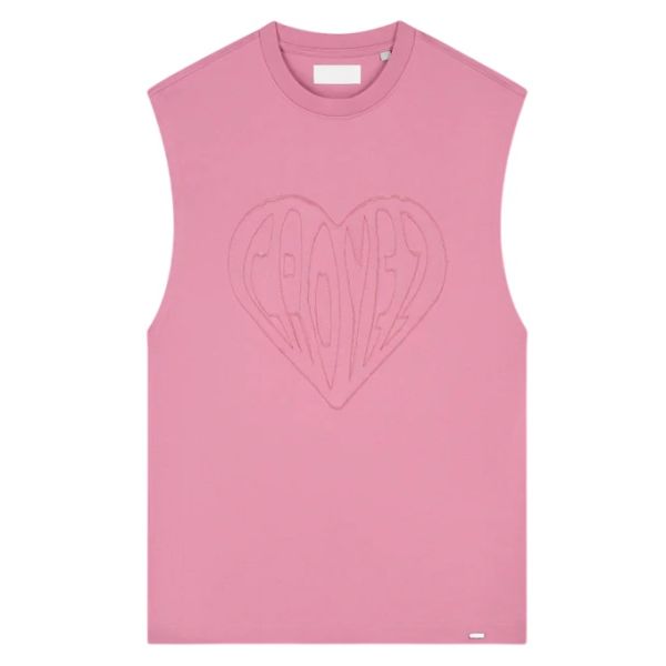 Croyez Cutout Heart Sleeveless T-shirt Roze