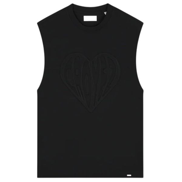 Croyez Cutout Heart Sleeveless T-shirt Zwart
