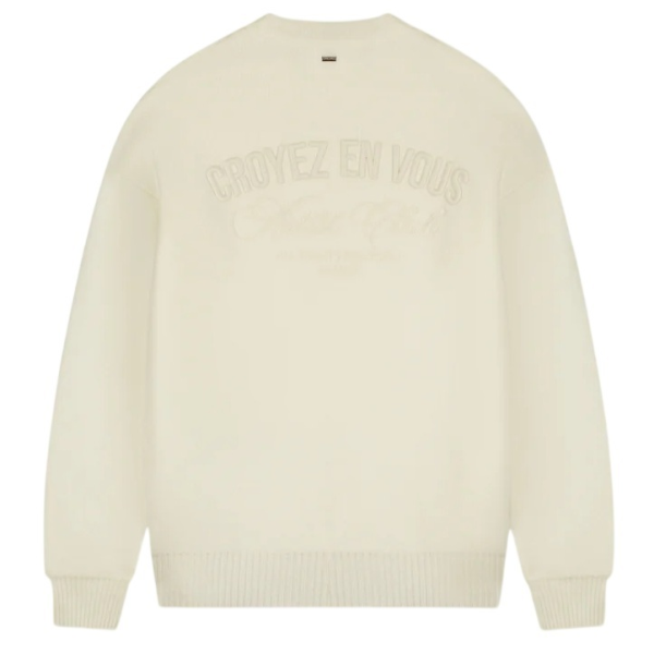Croyez En Vous Knit Sweater Off White