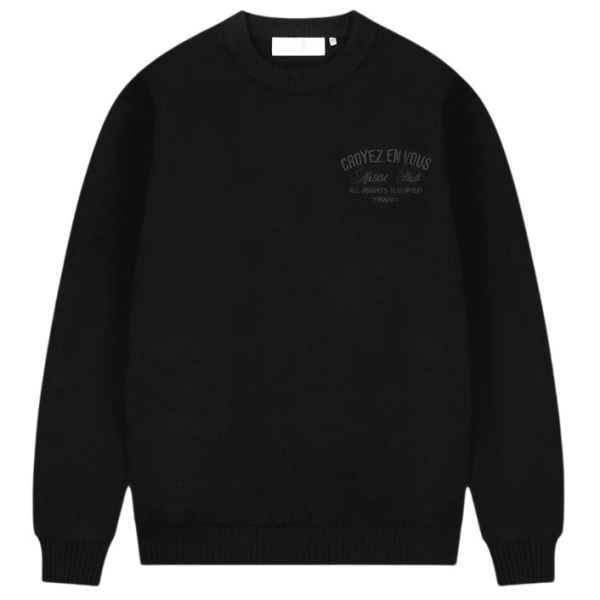 Croyez En Vous Knit Sweater Zwart