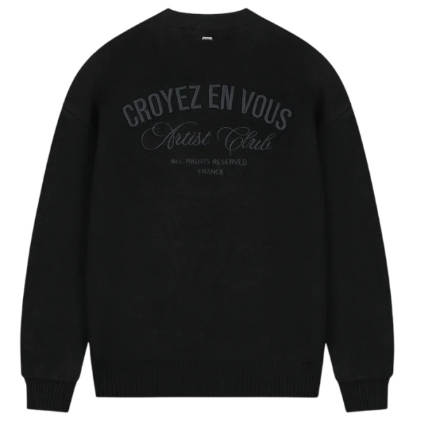 Croyez En Vous Knit Sweater Zwart