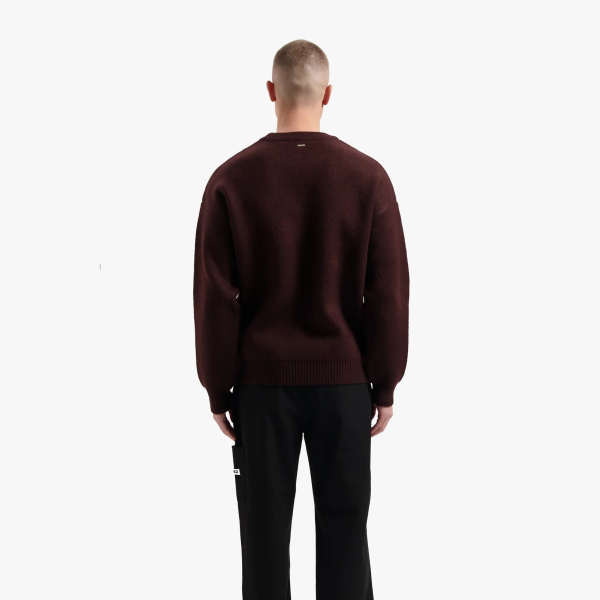Croyez Etiquette Knit Sweater Bordeaux