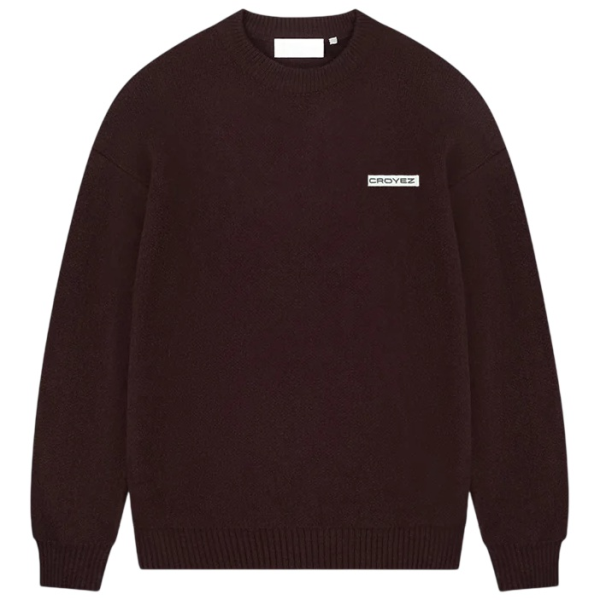 Croyez Etiquette Knit Sweater Bordeaux