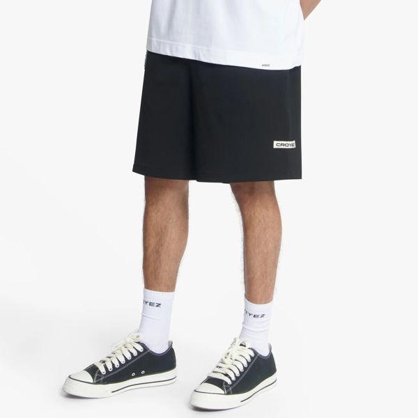 Croyez Etiquette Straight Chino Korte Broek Zwart