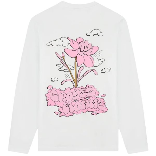 Croyez Fleur Heureuse Longsleeve T-shirt Wit