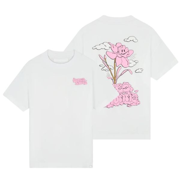 Croyez Fleur Heureuse T-shirt Wit