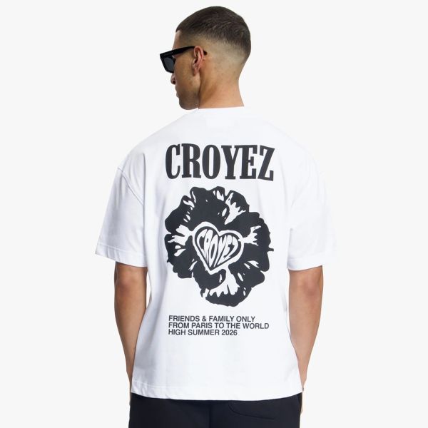 Croyez Flower And Heart T-shirt Wit