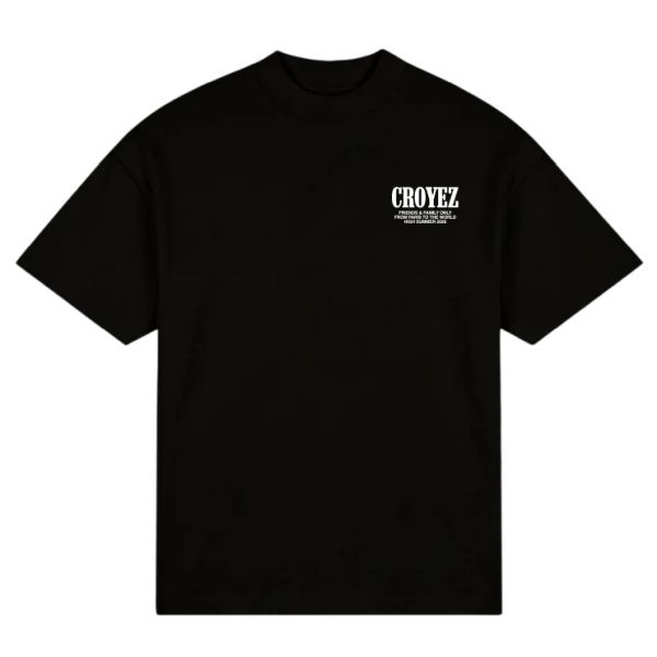 Croyez Flower And Heart T-shirt Zwart