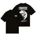 Croyez Flower And Heart T-shirt Zwart