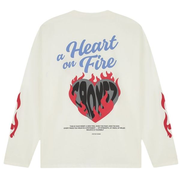 Croyez Heart On Fire Longsleeve Off White