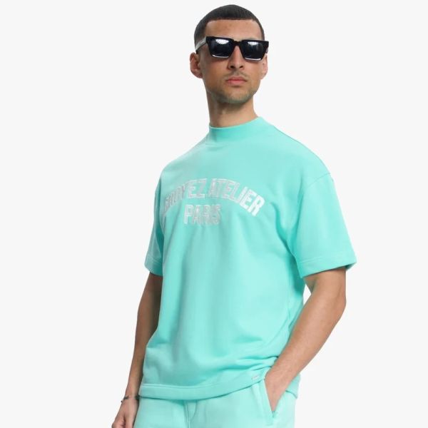 Croyez Heavyweight Atelier T-shirt Blauw