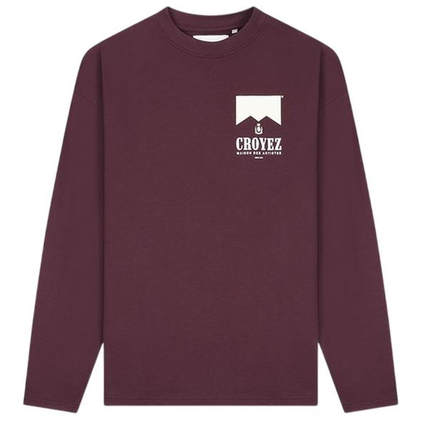 Croyez Maison Fumes Longsleeve T-shirt Bordeaux