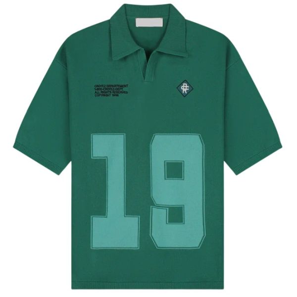 Croyez Nombre Knit Polo Donker groen