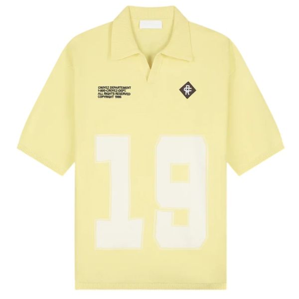 Croyez Nombre Knit Polo Geel