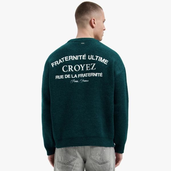 Croyez Original Fraternité Knit Sweater Donker blauw